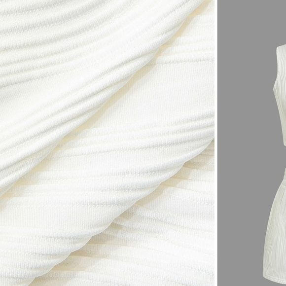 Micas NWTs Textured Sleeveless Crop Top & Short Set - Picture 6 of 7